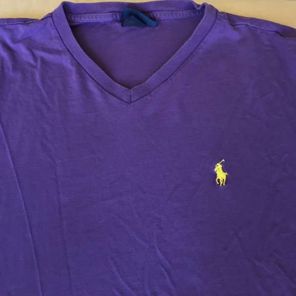 Purple Polo t with a yellow horse - Picture 2 of 2